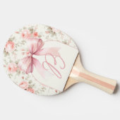 Monogram Rozen Roze Boog Tafeltennisbatje (Zijkant)