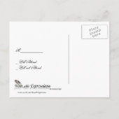 Monogram RSVP-Briefkaart met witte Romance Uitnodiging Briefkaart (Achterkant)