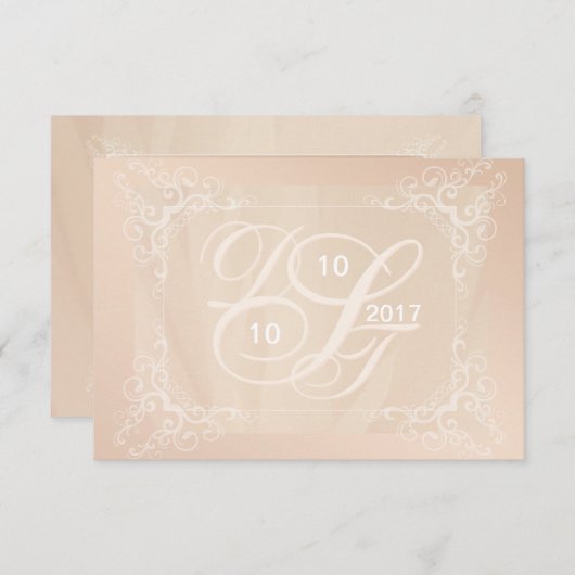 Monogram RSVP personaliseren (Voorkant / Achterkant)