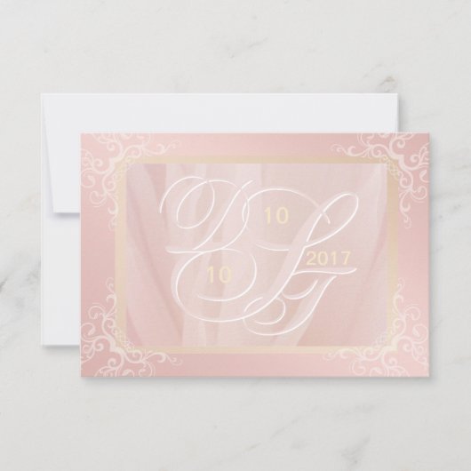 Monogram RSVP personaliseren Kaartje (Voorkant)