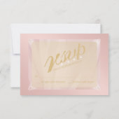 Monogram RSVP personaliseren Kaartje (Achterkant)