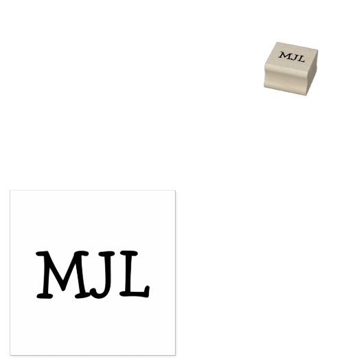 Monogram Rubberstempel (Gestempeld)