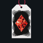 Monogram Ruby Birthstone Cadeaulabel<br><div class="desc">Monogrammed robijnrobijnsteen gunsttags.</div>