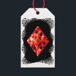 Monogram Ruby Birthstone Cadeaulabel<br><div class="desc">Monogrammed robijnrobijnsteen gunsttags.</div>