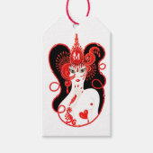 Monogram Ruby Birthstone Cadeaulabel (Voorkant)