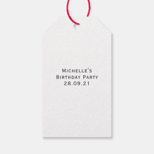 Monogram Ruby Birthstone Cadeaulabel (Achterkant)