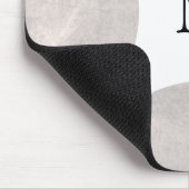 Monogram Rug personaliseer Schone Wit Muismat (Hoek)