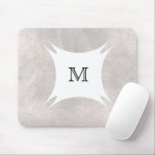Monogram Rug personaliseer Schone Wit Muismat (Met muis)