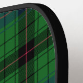 Monogram ruitpatroon script naam rustieke tartan pickleball paddle (Links Detail)