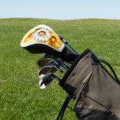 Monogram Run met madeliefjes: win met stijl Wit | Golfheadcover (Insitu)