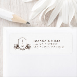 monogram rust-terugzendadres label