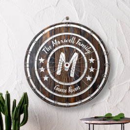 Monogram Rustic Barn Wood Dartbord