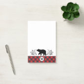 Monogram Rustic Beer Buffalo Plaid Post-it® Notes (Kantoor)