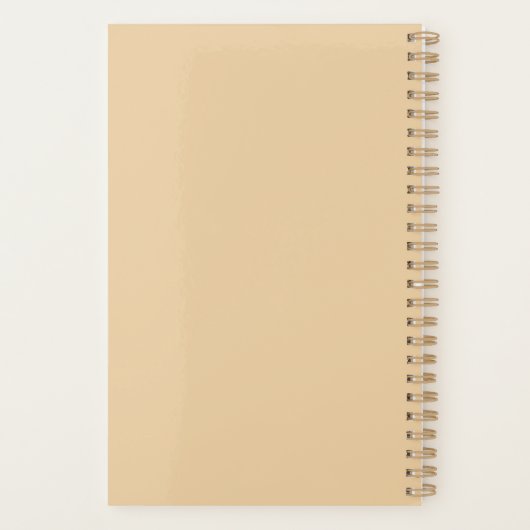 Monogram  Rustic Bouquet Red Poppies beige Planner (Achterkant)