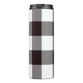 Monogram Rustic Chic Plaid Brown Thermosbeker (Achterkant)