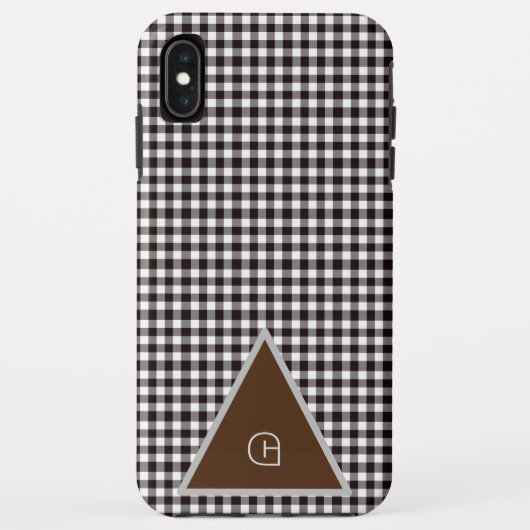 Monogram Rustic Chic Schotlandse ruit Case-Mate iPhone Case (Achterkant)