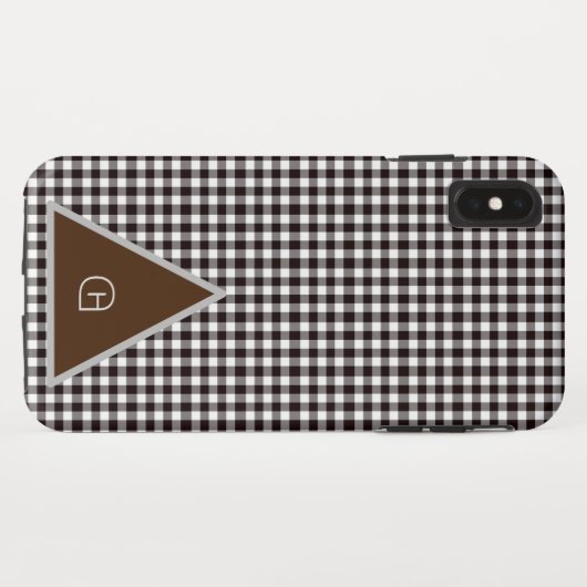 Monogram Rustic Chic Schotlandse ruit Case-Mate iPhone Case (Achterkant (horizontaal))