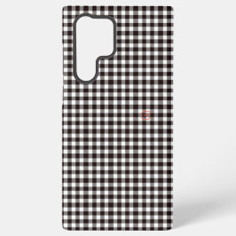 Monogram Rustic Chic Schotlandse ruit Samsung Galaxy Hoesje