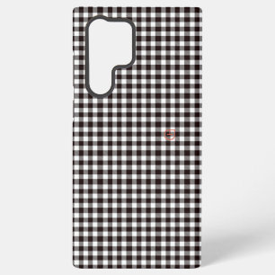Monogram Rustic Chic Schotlandse ruit Samsung Galaxy Hoesje