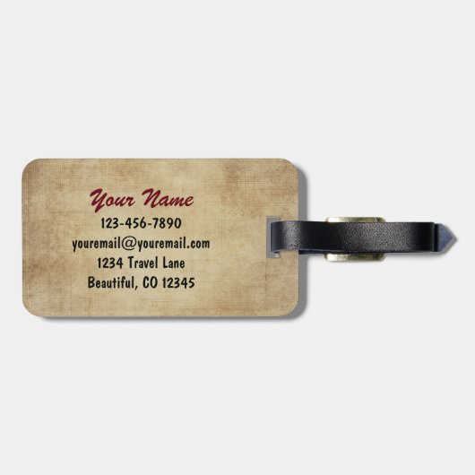 Monogram Rustic Country Mountain Silhouette Beer Bagagelabel (Achterkant horizontaal)