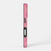 Monogram Rustic Daisy Bloem Roze iPhone 16 Hoesje (Rechterkant)