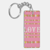 Monogram Rustic Daisy Bloem Sleutelhanger (Voorkant Links)