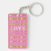 Monogram Rustic Daisy Bloem Sleutelhanger (achterkant)