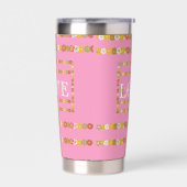 Monogram Rustic Daisy Floral Love Geïsoleerde Drinkbeker (Links)