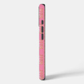 Monogram Rustic Daisy Floral Pink Case-Mate iPhone Case (Achterkant / Links)