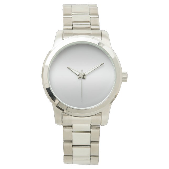 Monogram Rustic Grey & White Blauwgroen Women Silv Horloge (Voorkant)