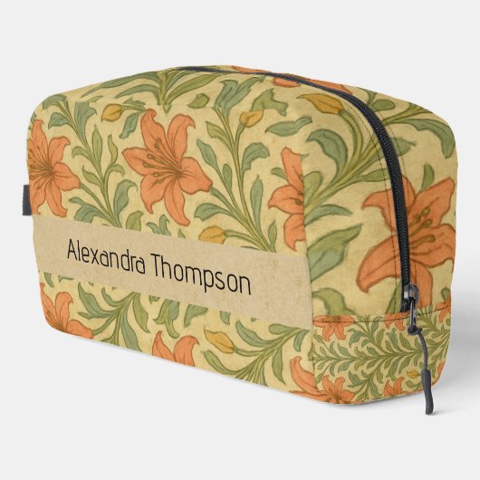 Monogram rustic Kraft botanical William morris Toilettasje (Rechterhoek)