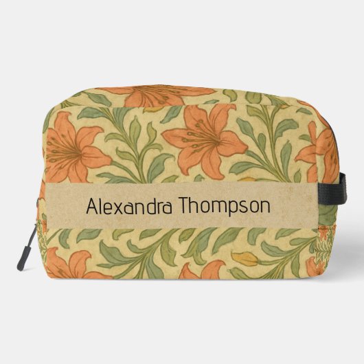 Monogram rustic Kraft botanical William morris Toilettasje (Achterkant)