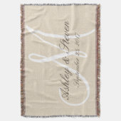 Monogram | Rustic Linen Kijk Deken (Voorkant Verticaal)