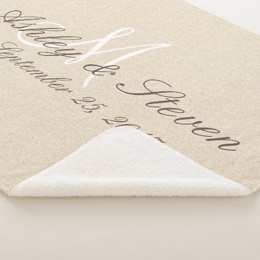 Monogram | Rustic Linen Kijk Sherpa Deken (3/4)