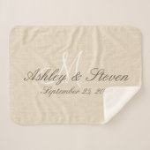 Monogram | Rustic Linen Kijk Sherpa Deken (Voorkant (horizontaal))