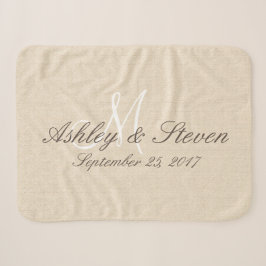 Monogram | Rustic Linen Kijk Sherpa Deken