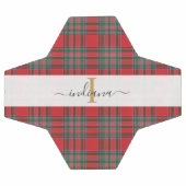 Monogram Rustic Plaid Naam Schotse Kabouter Meisje Voetbal (Enkel)