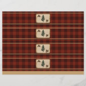 Monogram Rustic Pset Wedding Invitation Wrappers (Voorkant)