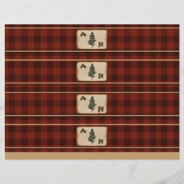 Monogram Rustic Pset Wedding Invitation Wrappers