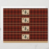 Monogram Rustic Pset Wedding Invitation Wrappers (Voorkant / Achterkant)