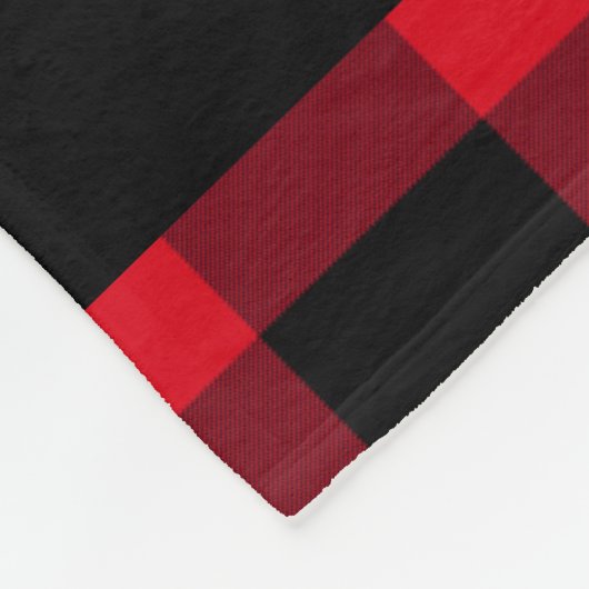 Monogram Rustic Red Buffalo Check Family Fleece Deken (Hoek)