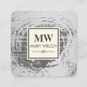 Monogram Rustic Texture Afsprakenkaartje (Voorkant)