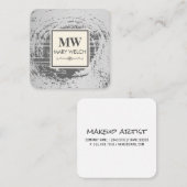 Monogram Rustic Texture Afsprakenkaartje (Voorkant / Achterkant)