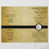  monogram Rustic Wedding Program (Voorkant)