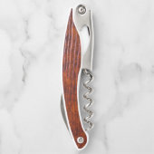 Monogram  Rustic Wood Grain Rich Brown Kurkentrekker (Achterkant)