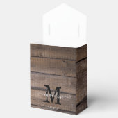 Monogram Rustiek Bruiloft Vrijgezellenfeest Verjaa Bedankdoosjes (Geopend)