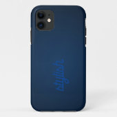 Monogram Rustiek ]Donkerblauw Case-Mate iPhone Case (Achterkant)
