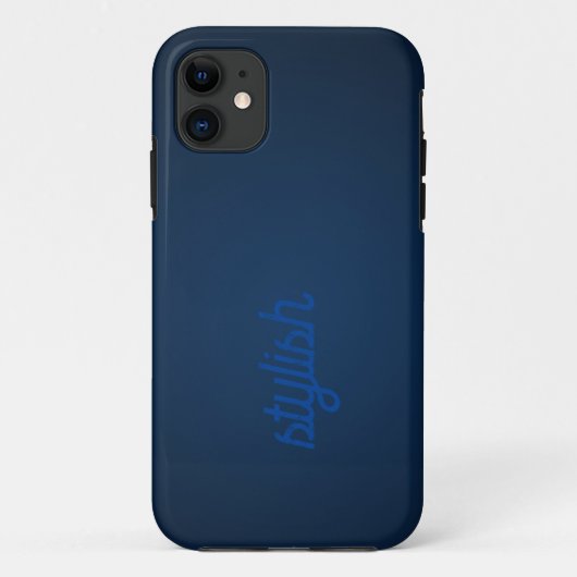 Monogram Rustiek ]Donkerblauw Case-Mate iPhone Case (Achterkant)