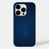 Monogram Rustiek Donkerblauw Case-Mate iPhone Case (Achterkant)