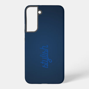 Monogram Rustiek Donkerblauw Samsung Galaxy Hoesje